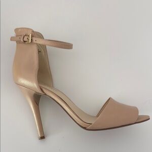 Nine West Tan Stiletto Heels with Ankle Strap